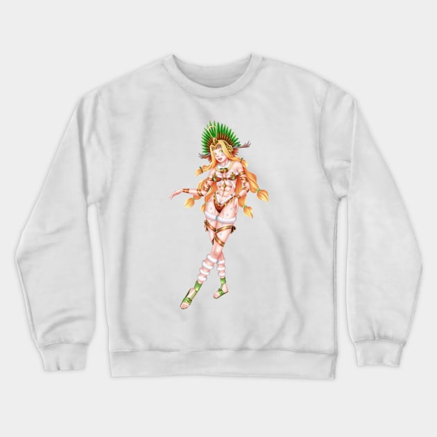 Christmas Quetzalcoatl 2 Crewneck Sweatshirt by Antonydraws